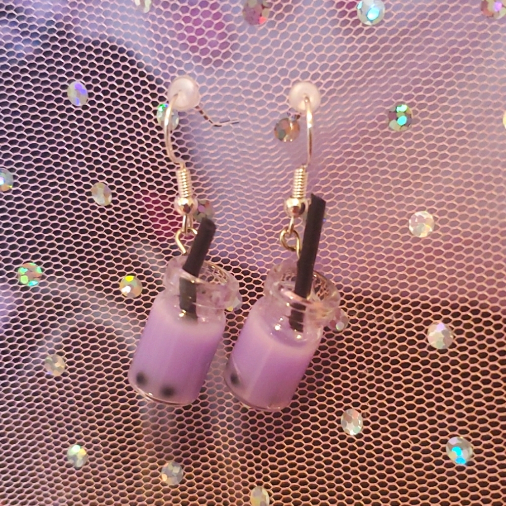 Boba Milk Tea Earrings